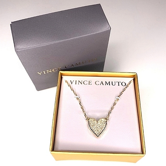 ❤️ Vince Camuto Gold-tone Pavé Heart Necklace NWT! - Picture 10 of 10